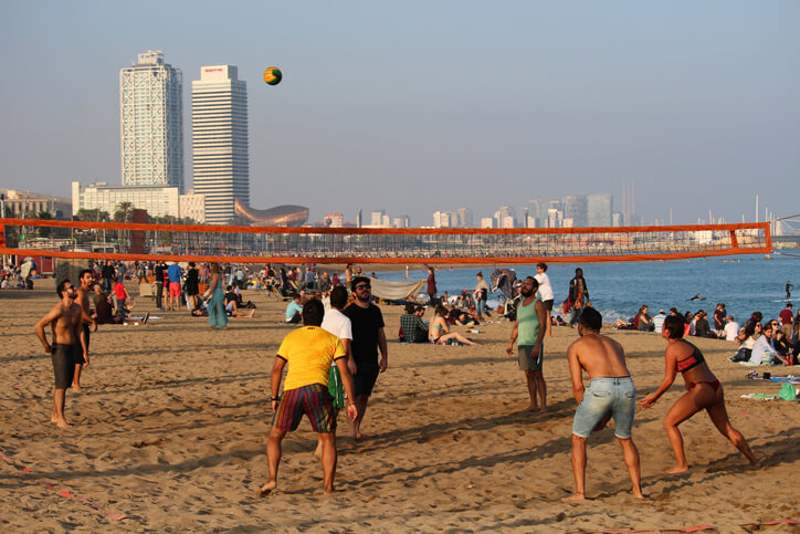 Strandvolleyball Strand Barcelona